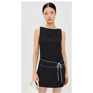 Amanda Uprichard Scotlyn Dress XS NWT Black Ivory